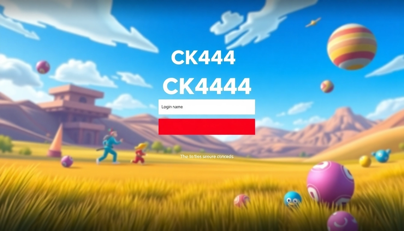 Screenshot of CK4444 login app android with vibrant interface and easy access to online gaming features for users
