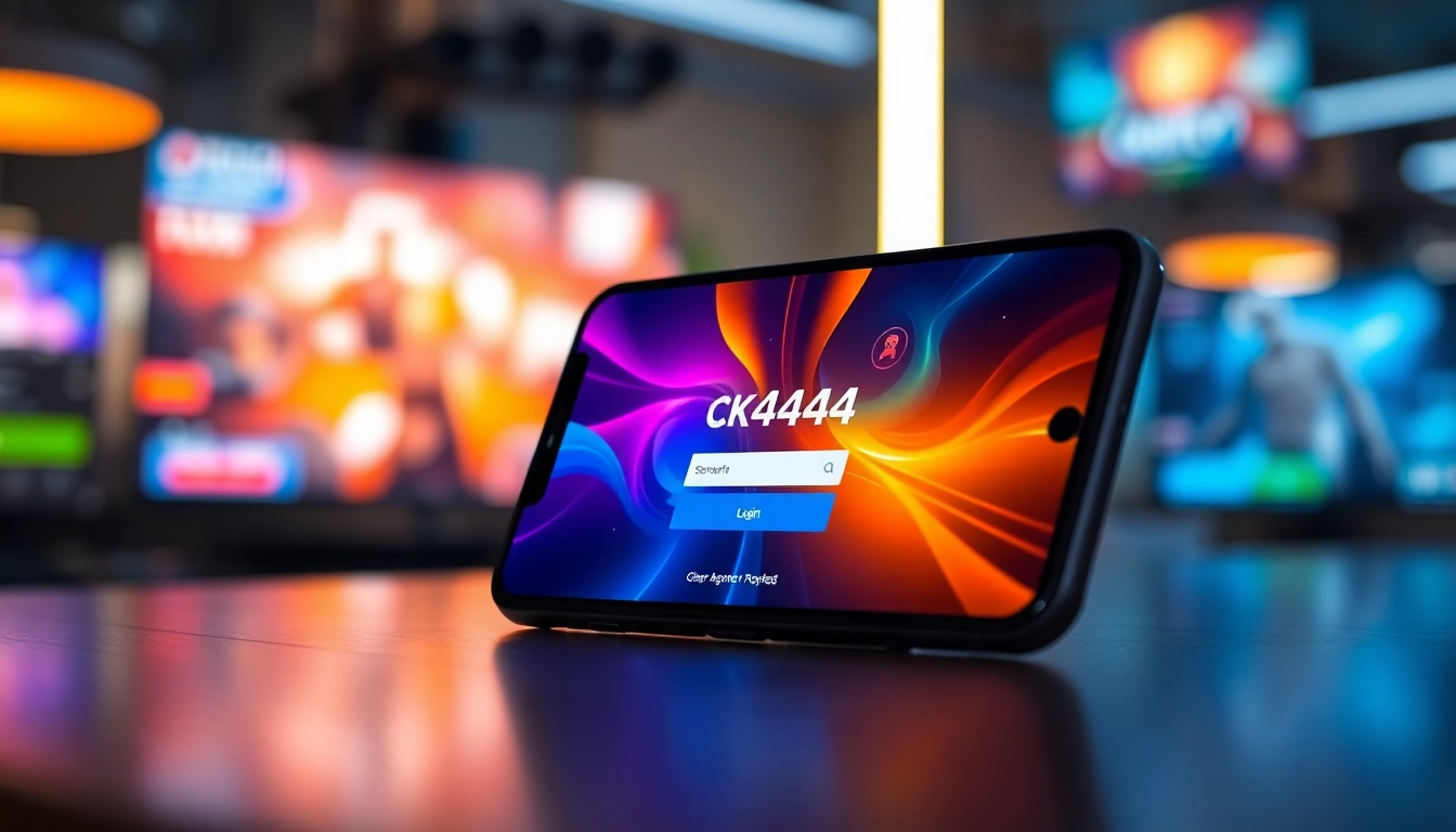 Guided view of the ck4444 login app on Android, showcasing quick access to online gaming with a user-friendly interface designed for seamless PlayStore entry.