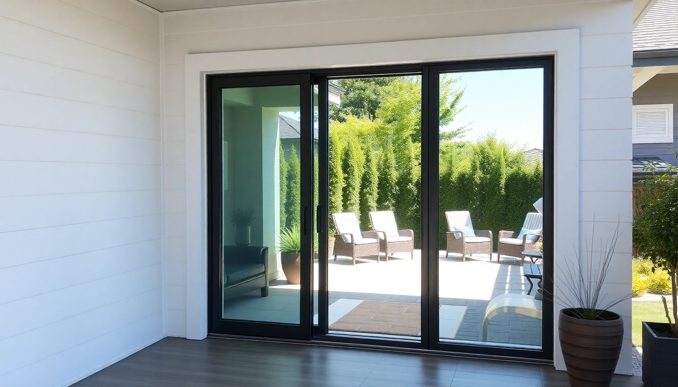 Replace a sliding glass door: modern exterior upgrade with energy-efficient glass.